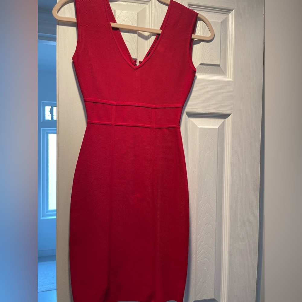 BCBG Red Sleeveless Dress